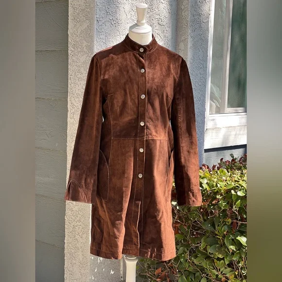Vintage Brown Leather Suede Jacket - Picture 1 of 6